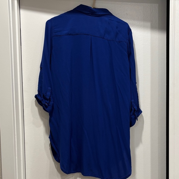 Women's Khakis & Co Royal Blue Button-Up Shirt - Picture 4 of 4